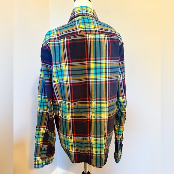 Sz XL Men’s Hollister button front vintage plaid shirt cotton - Picture 5 of 7